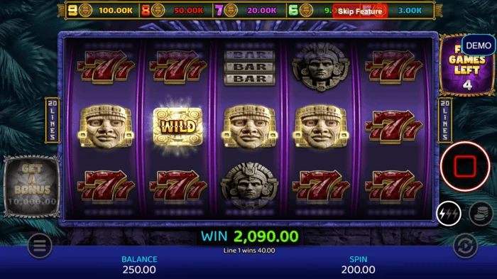 Mayan Madness – laimėjimas premijiniame žaidime